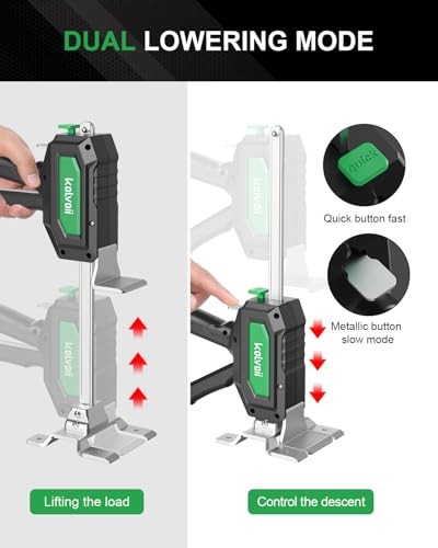 Furniture Jack 2 Pack, Construction Jack with Two-Speed Drop Modes, Multi