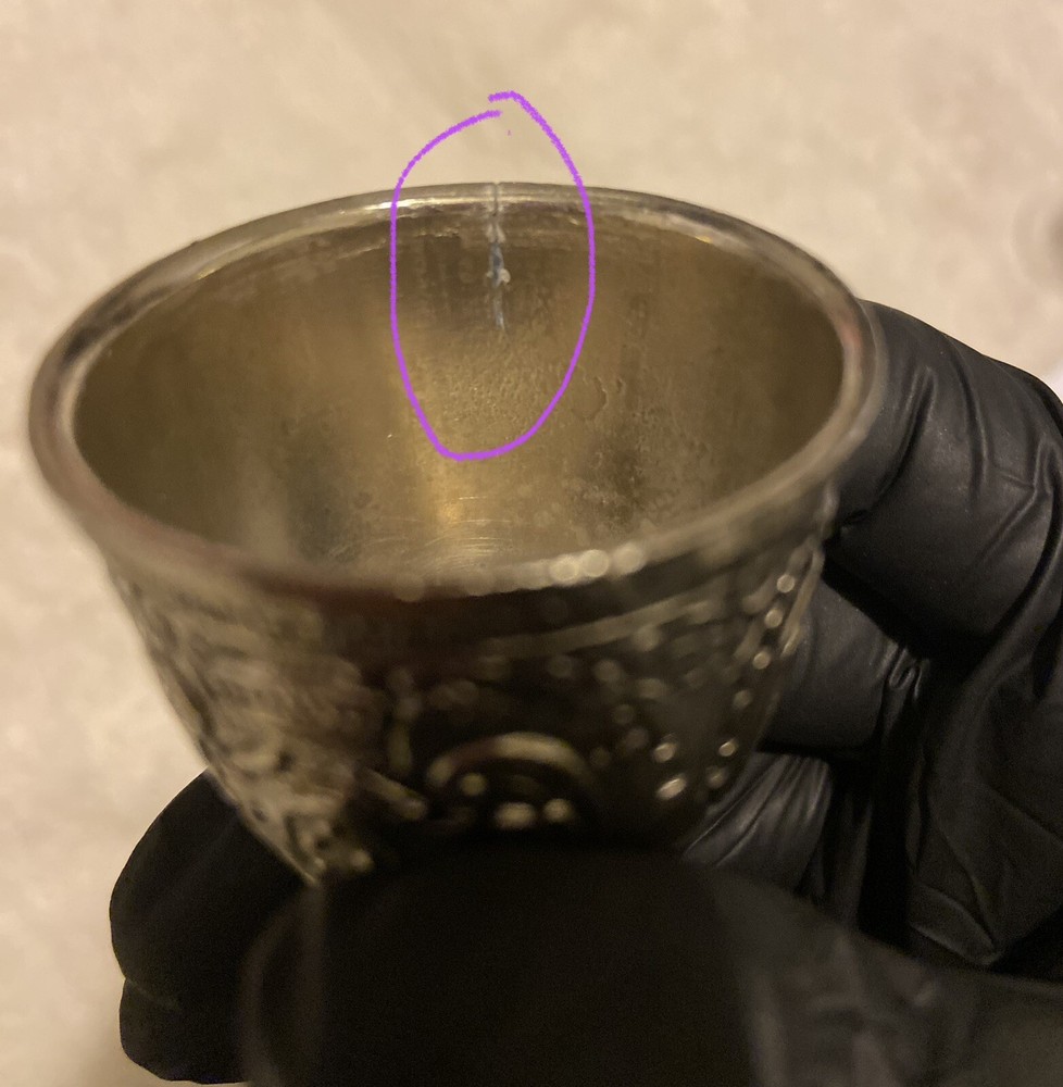 Mini Ceremonial Chalice Goblet Silver Plate 3.5”
