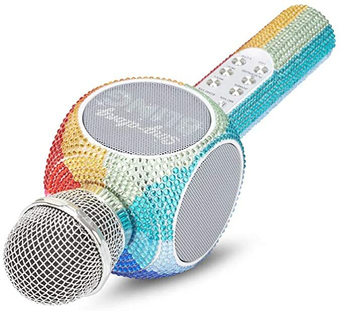 Sing A long LED Wireless Bluetooth Karaoke Microphone -Rainbow Bling