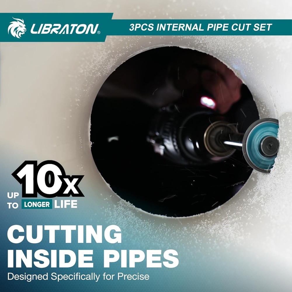 Complete Internal Pipe Cutting Set for PVC & PE Pipes - Lightweight & Efficient