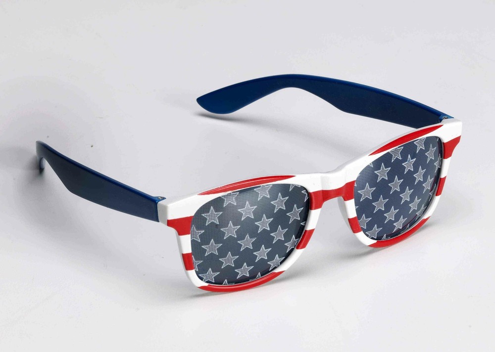 PATRIOTIC GLASSES RED, WHITE AND BLUE