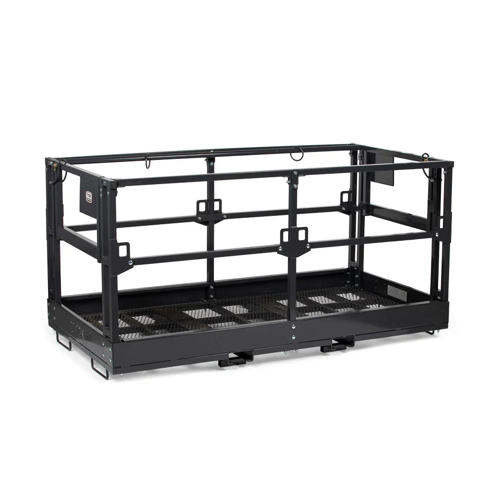 Titan Attachments 4' x 7'8" Mesh Telehandler Work Platform, Two Man Safety Baske