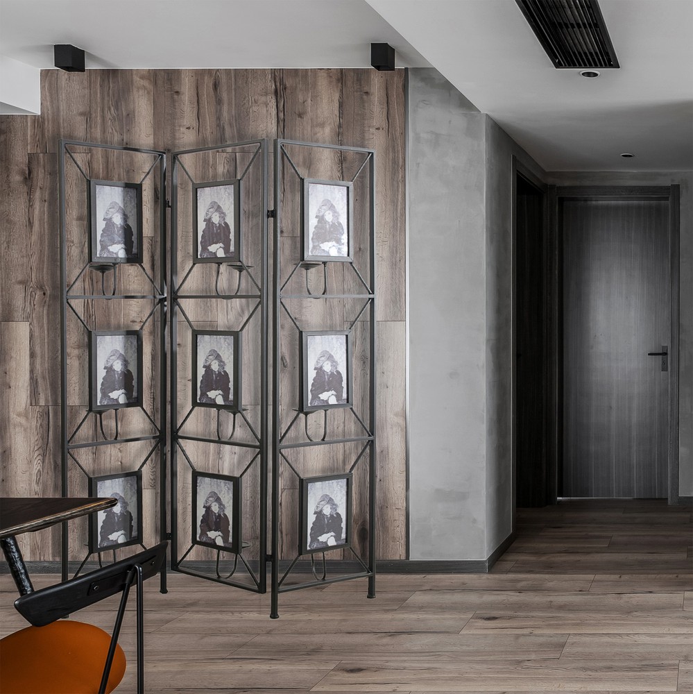 3-Panel Room Divider Screen w/9 Photo Frames, 71" Tall Folding Decorative Screen