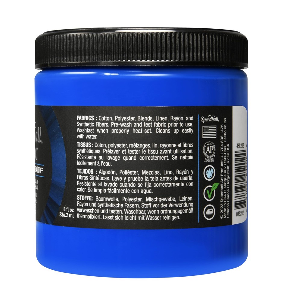 Lake Blue Liquid Ink 7.8 oz Advanced Water Based Ink for Fabric Projects
