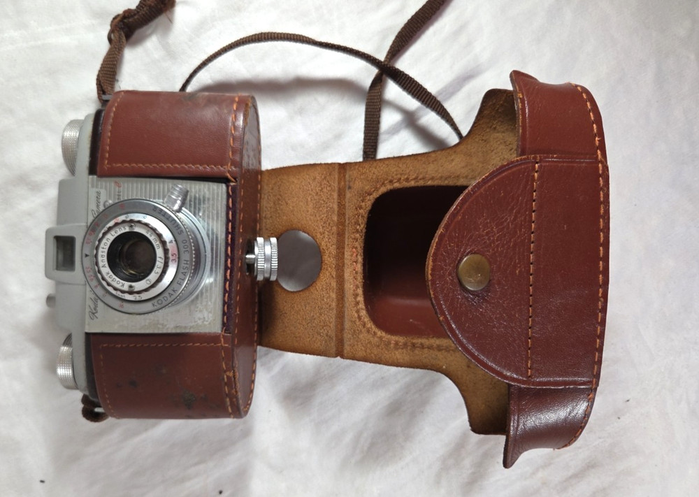 Kodak Automatic 35 Film Camera with Leather Case