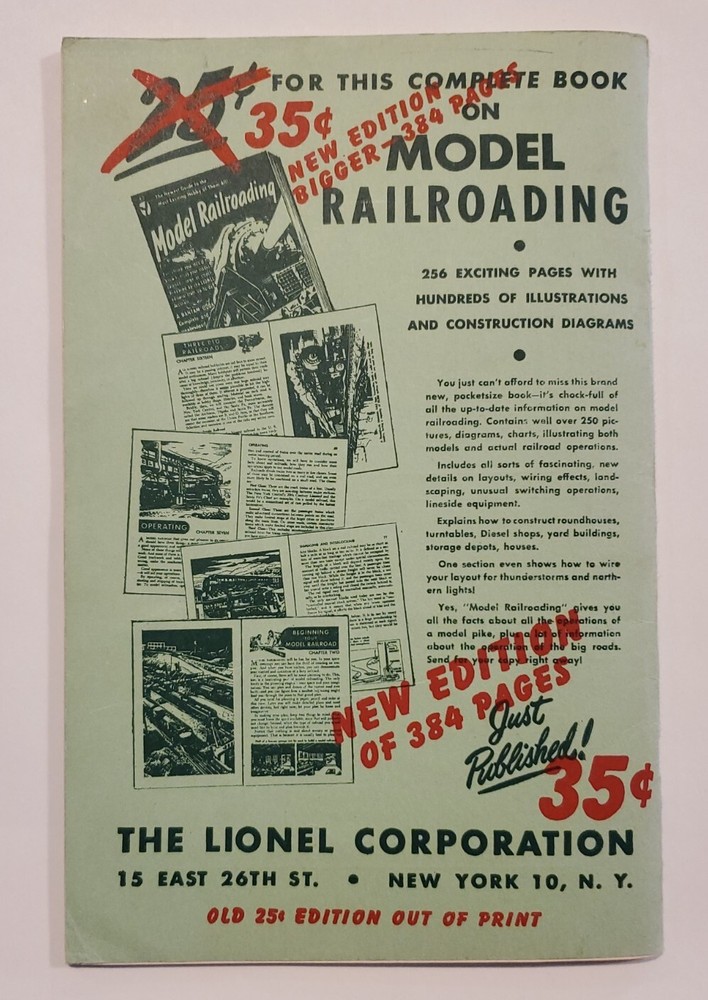 Vintage 1951 Instructions For Assembling and Operating Lionel Trains Manual