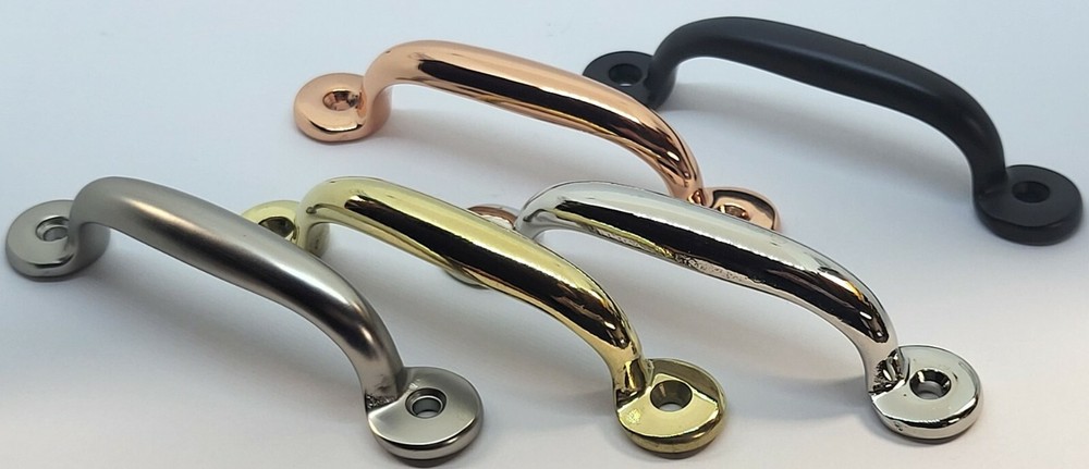 Solid Brass Cabinet Pull copper black nickeL brass brushed polished handle fancy