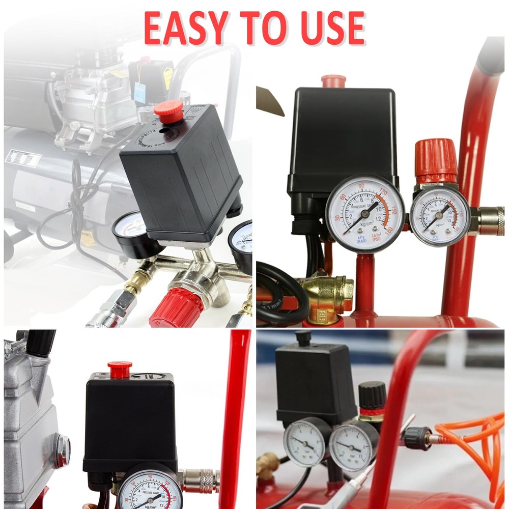 Central Pneumatic Air Compressor Pressure Switch Control Valve 90-120 PSI