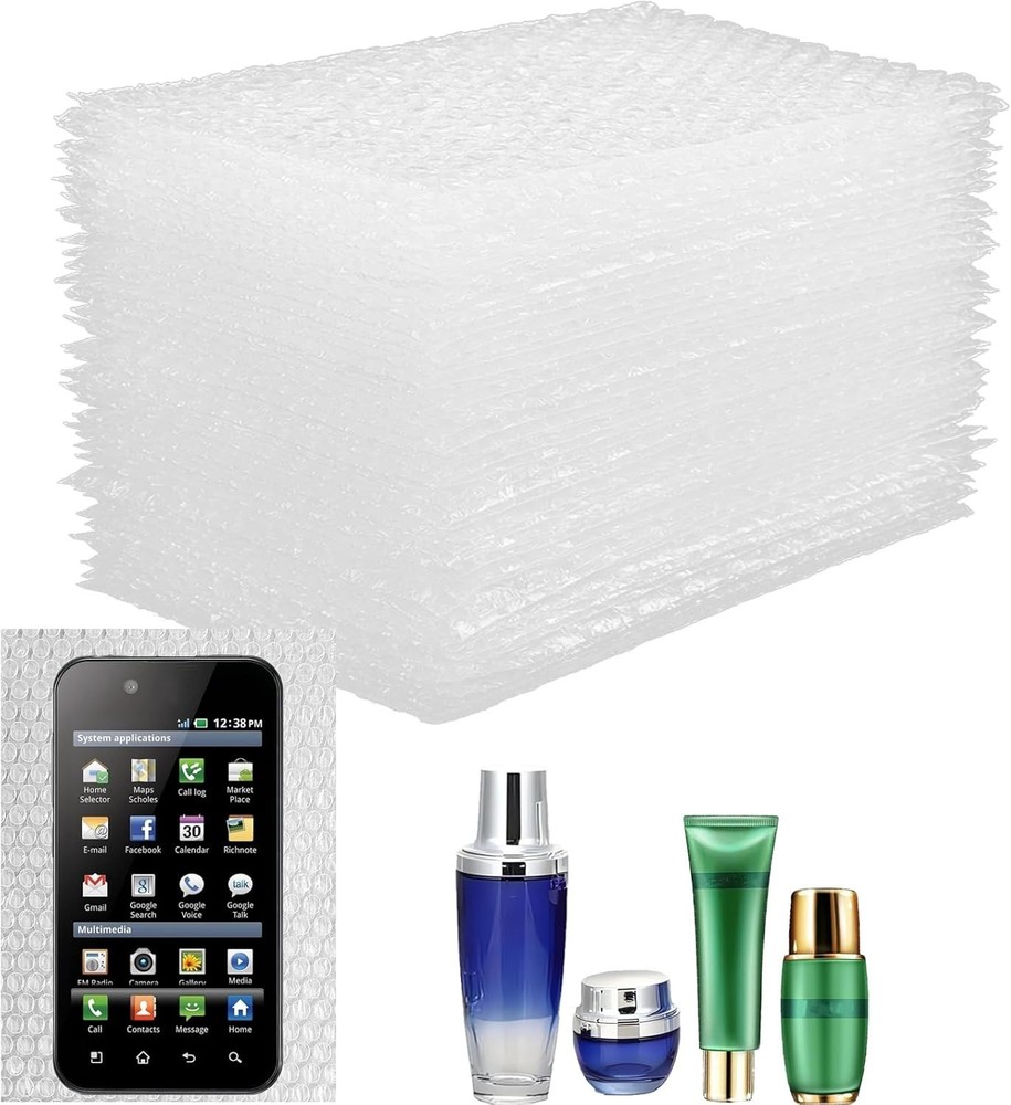 Clear 5x8 Bubble Wrap Bags - 25 Pcs Double-Walled for Maximum Protection