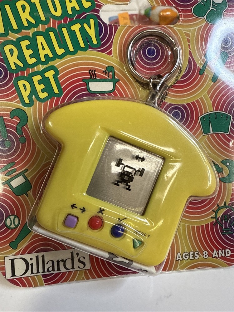 virtual reality pet keychain new in pkg vintage