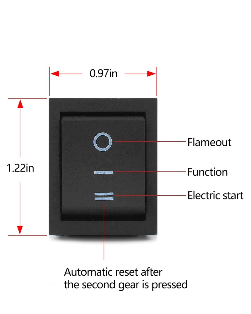 （2-Pack for Compatible Start On Off Switch Harbor Freight Predator Black