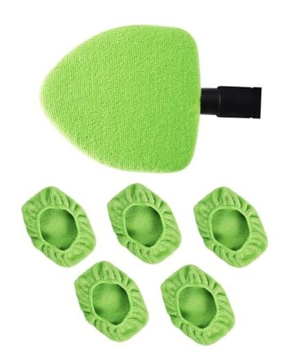 5 Pack Microfiber Pads, Replacement Heads Cover, Microfiber Triangle (Green)