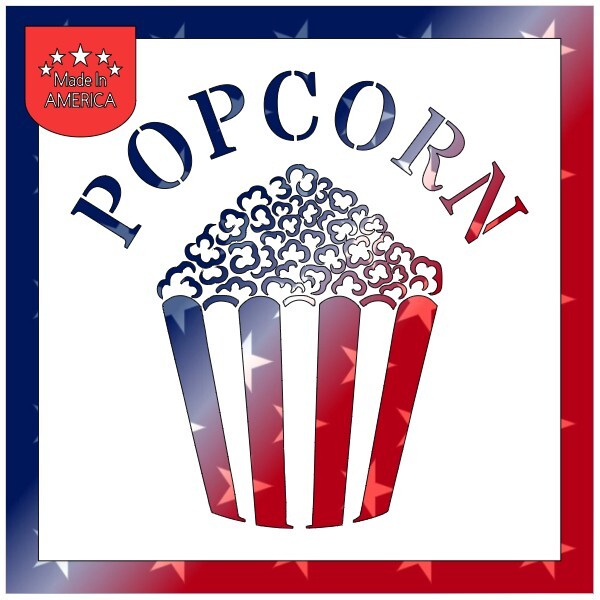 10"x10" Clear Plastic Stencil - Popcorn (SAA122)