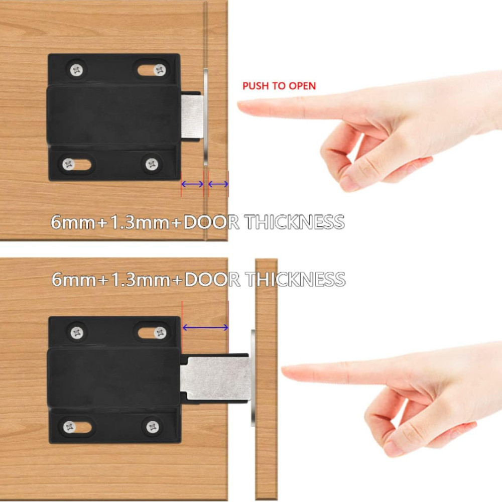 10 Pack Magnetic Push Latch Catch Push to Open Latch Pressure Touch Release
