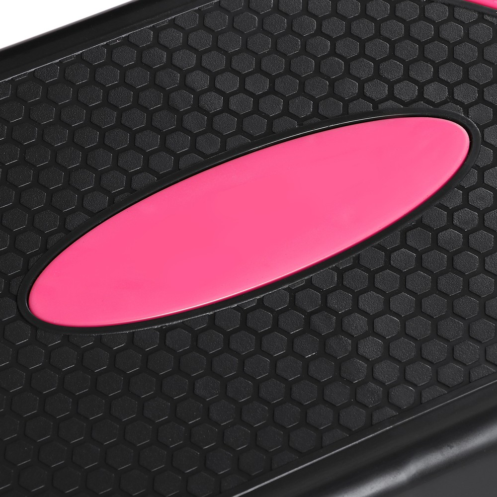 Adjustable Workout Aerobic Stepper Pink Exercise Step Platform with 4 Risers