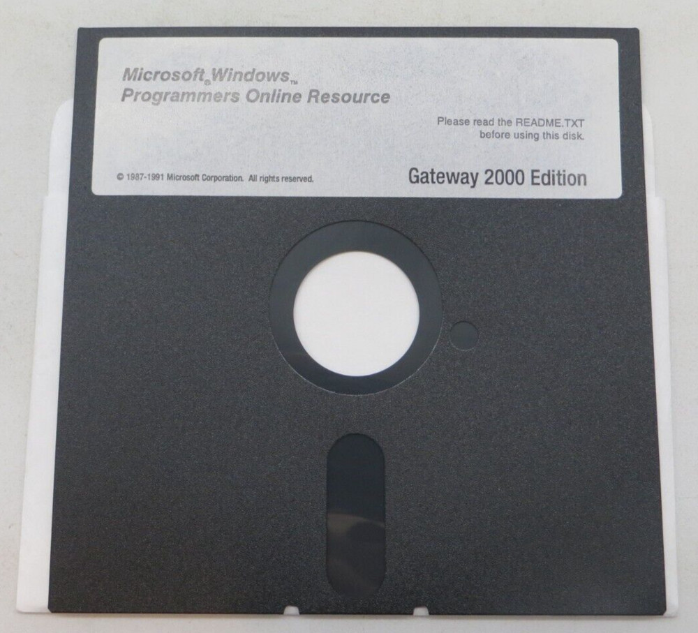 Microsoft Windows Programmers Online Resource 5.25" Floppy Disk Gateway 2000 -