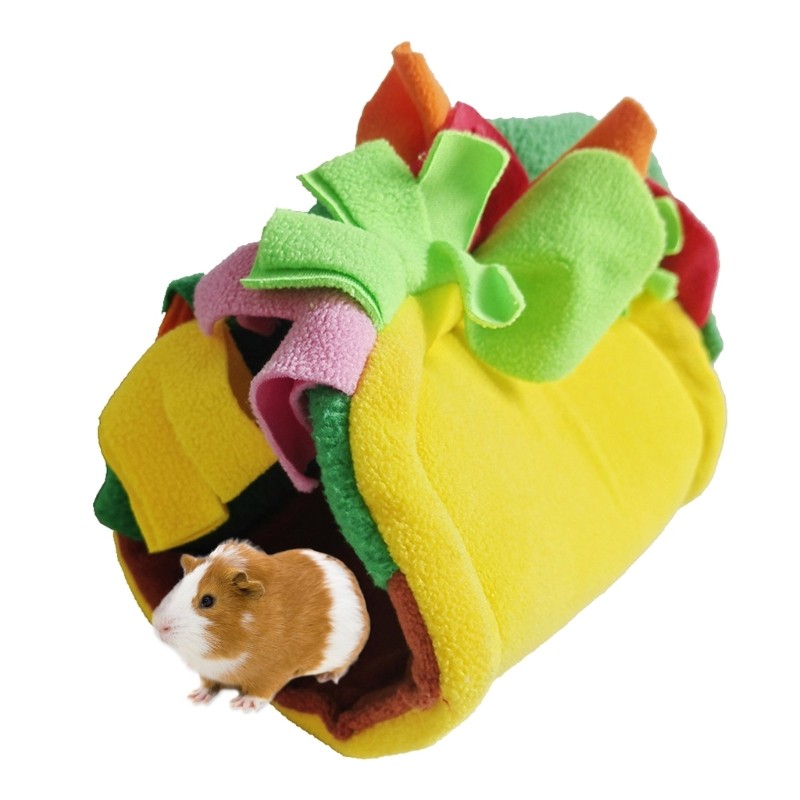 Plush Hamster Mouse Hideout House Mini Tacos Shape Model Hamster Nest