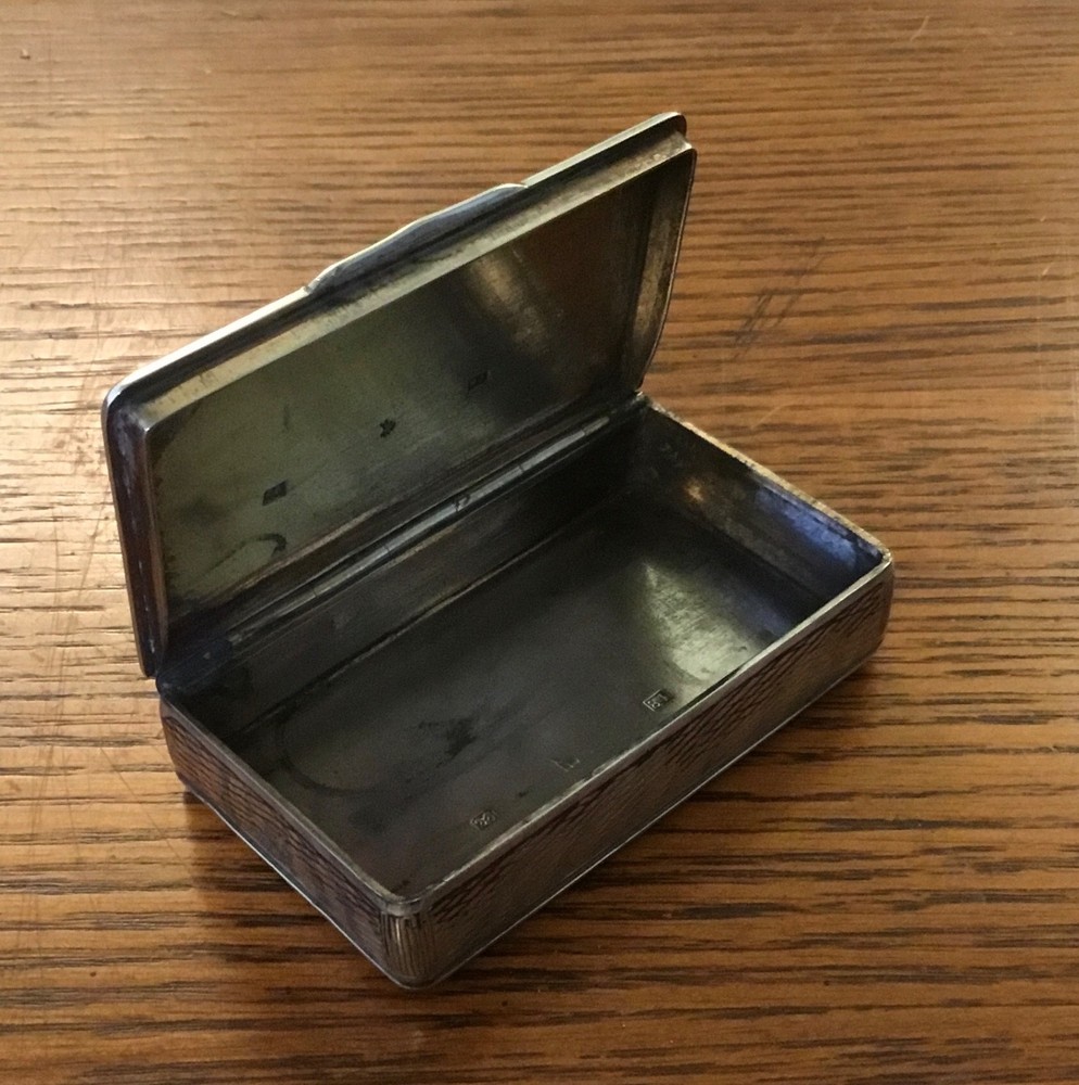 Russian Imperial Silver Niello Snuff Box