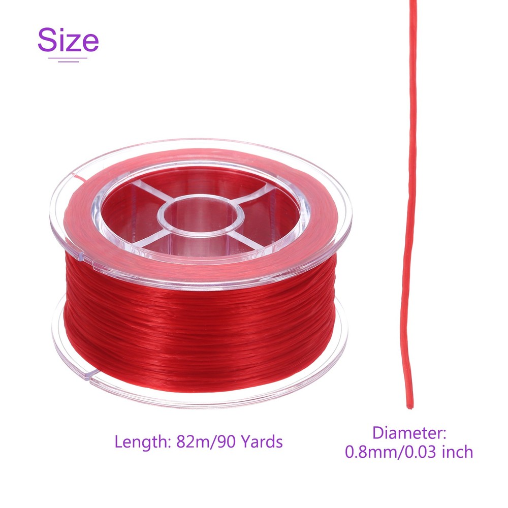 Elastic String for Bracelets,0.8mm Wine Red Stretch Bead Cord Strings ,82m