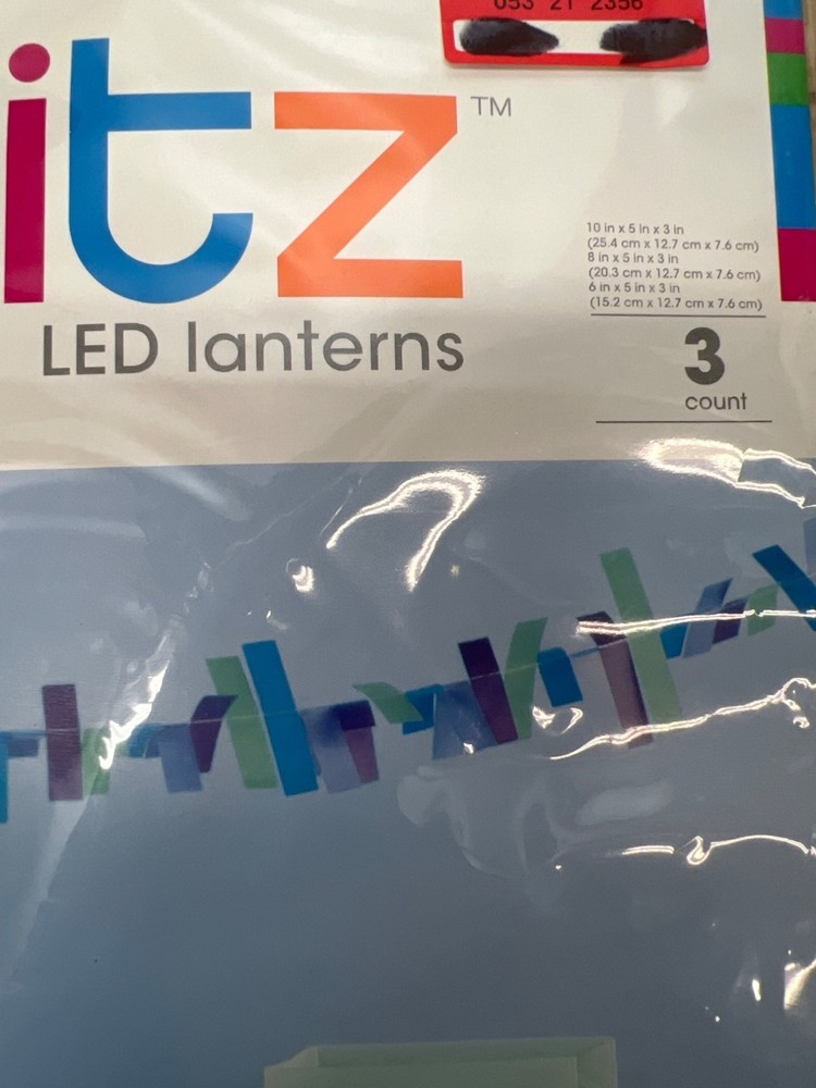 Spritz LED Lanterns 3 Count Multicolor
