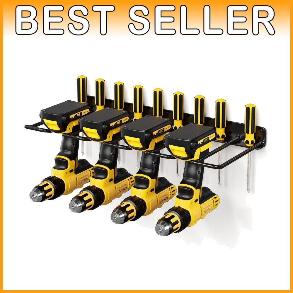 Power Tool Organizer Wall Mounted Power Tool Rack for Cordless Drill Storage