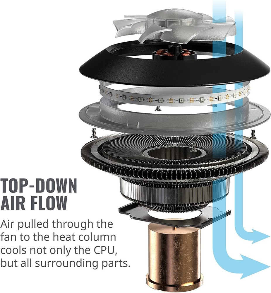 Cool Master MasterAir G100M Low-Profile CPU Cooler w/ Heat Column Technology