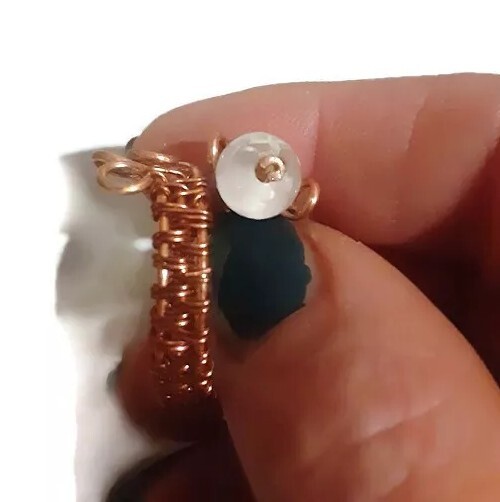 Copper And Selenite Wire Ring