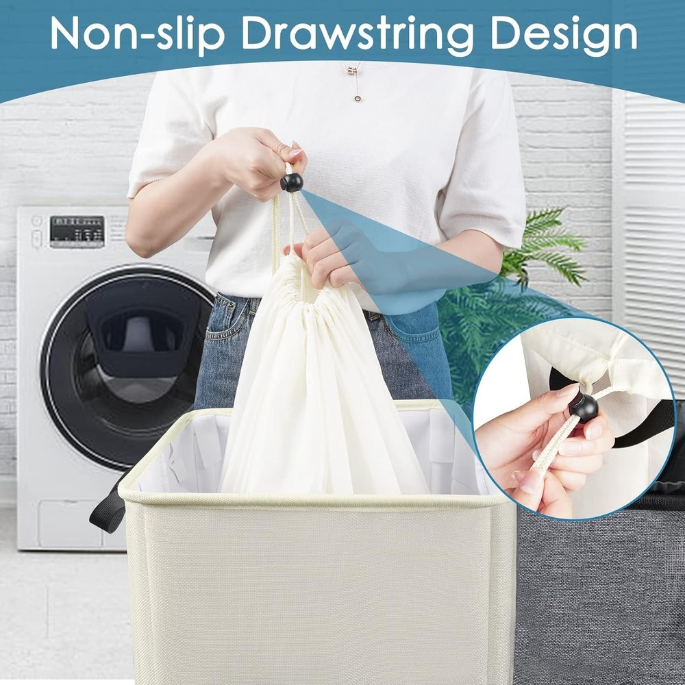 Large Hampers for Laundry 2 Compartment, Double Laundry Hamper 2 section for ...