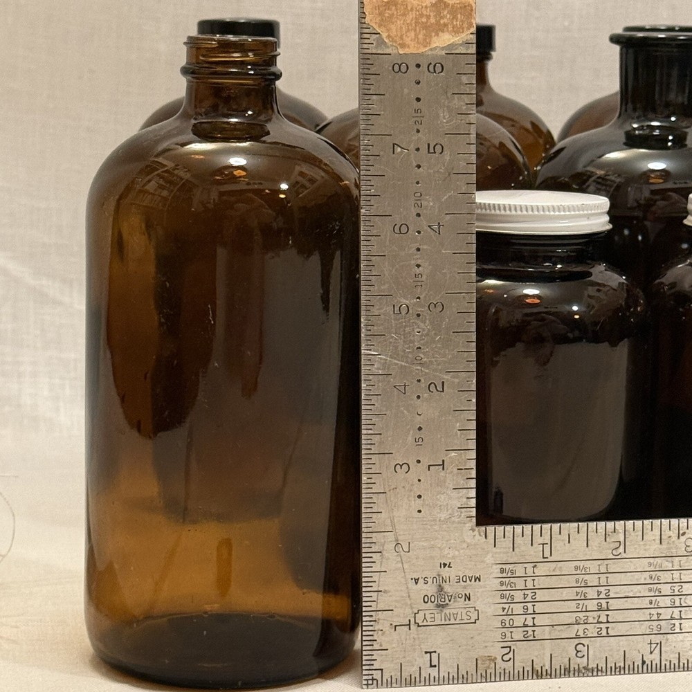 Amber Glass Jars Bottles