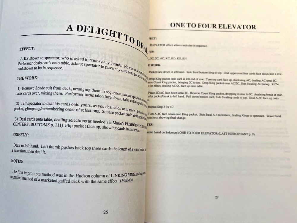 Sly Glances by Daniel McCarthy Magic Card Tricks Book