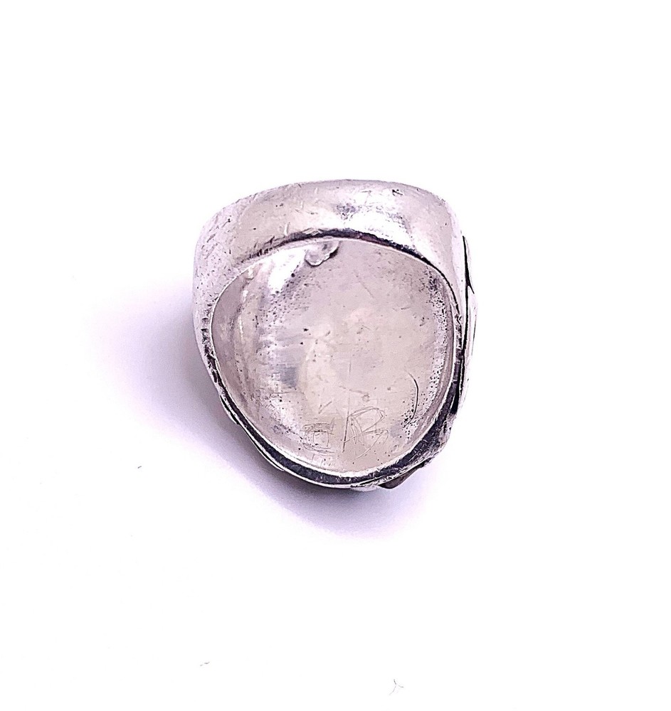 NATIVE AMERICAN TURQUOISE SILVER RING SIZE 8