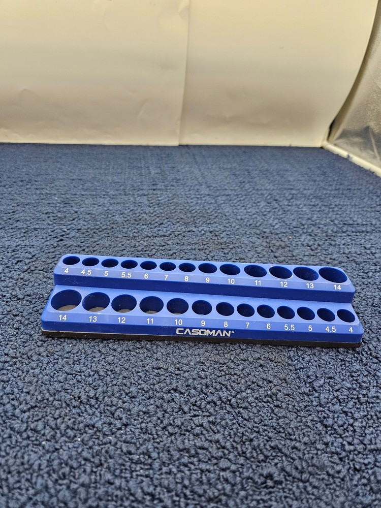 Casoman Magnetic Socket Holder Organizer Blue Replacement 4-14 Storage