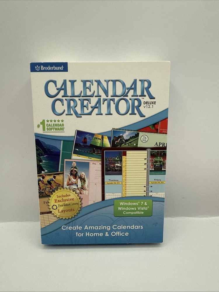 Calendar Creator Deluxe - Version 12.1 PC/ CD-ROM Personal Planners