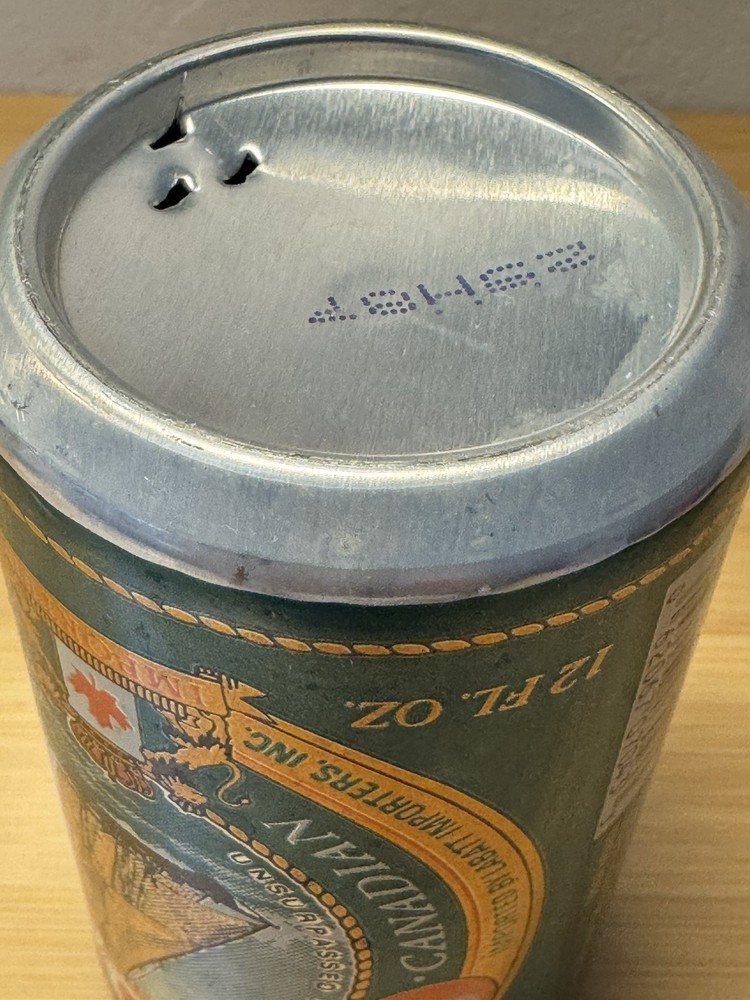 Schooner Lager - Empty Beer Can - Bottom Opened - tall ships