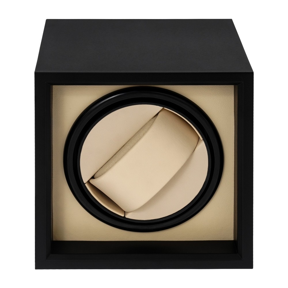 Automatic Watch Winder Box Storage Case Self Winding Display Box Black, Beige