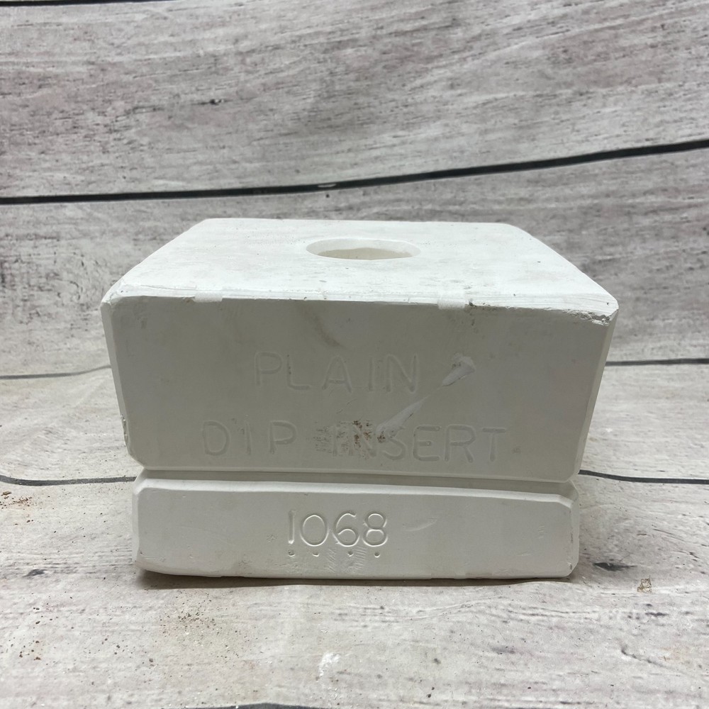 Vintage 1995 Boothe Mold Ceramic Casting Mold Plain Dip Insert #1068