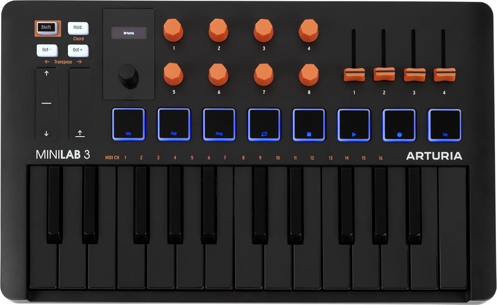 Arturia MiniLab 3 25 Slim-key Controller - Orange