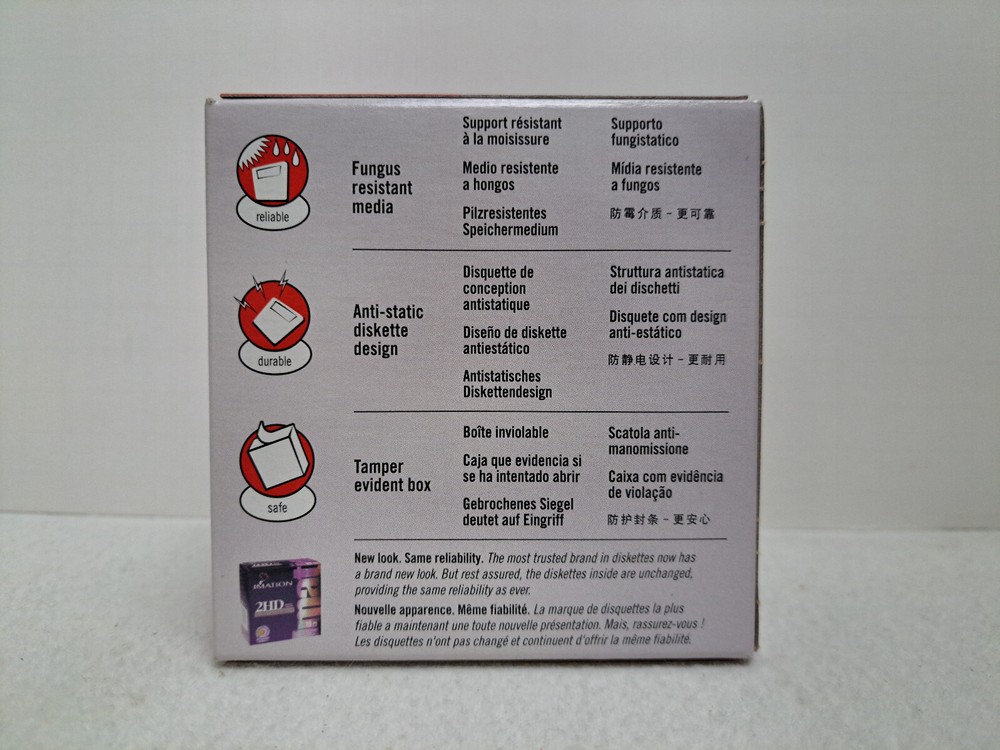 Imation - 2HD 3.5" Floppy Diskettes (2.0 MB/Unformatted) 10 Pack - Sealed