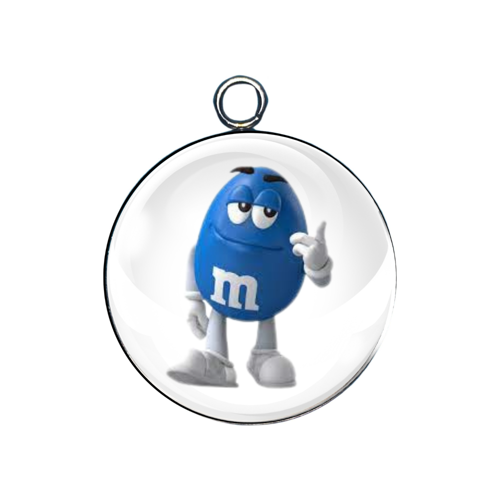 M & M Glass Cabochon Charms
