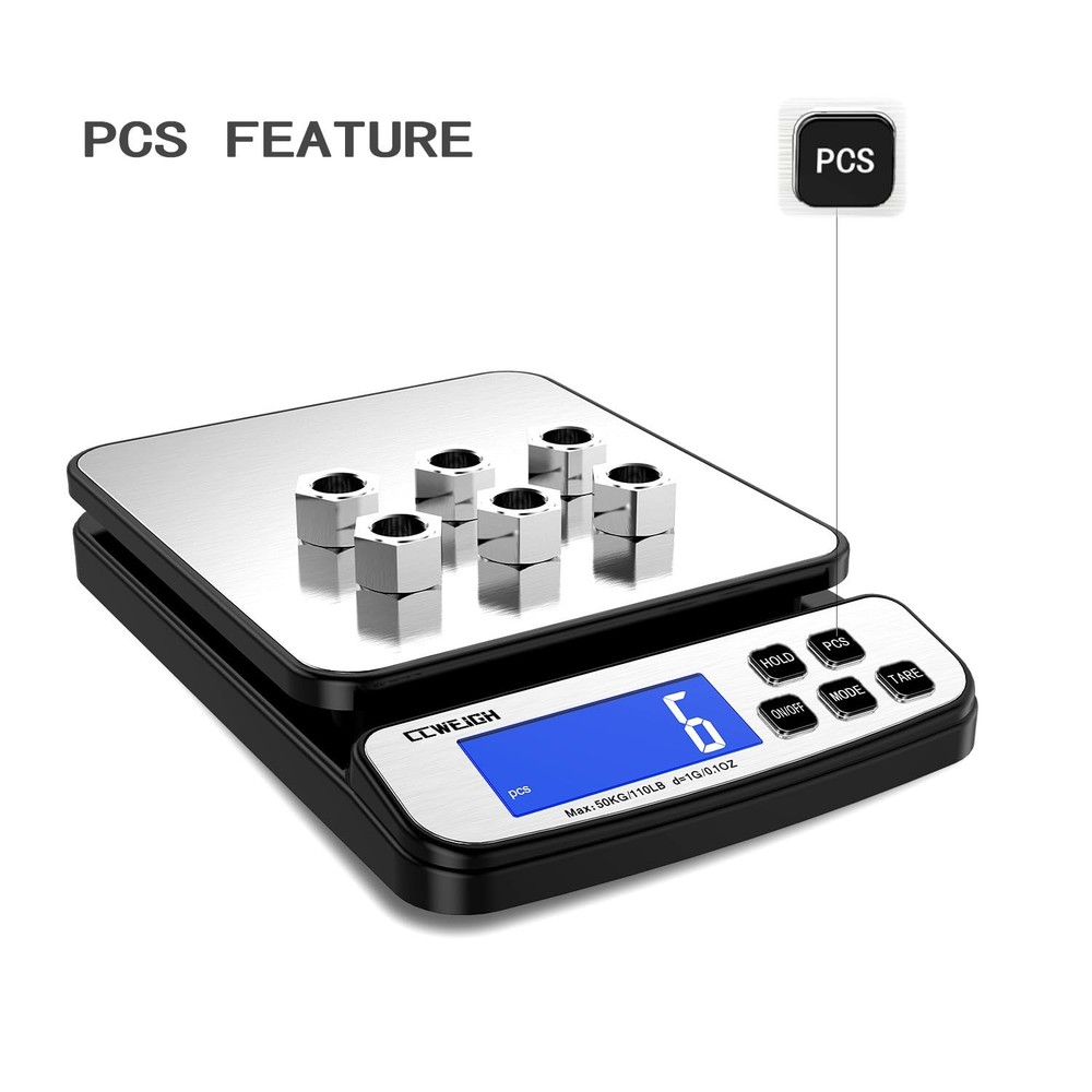 110 LBS Digital Shipping Postal Scale With Hold Counting Function For Packages