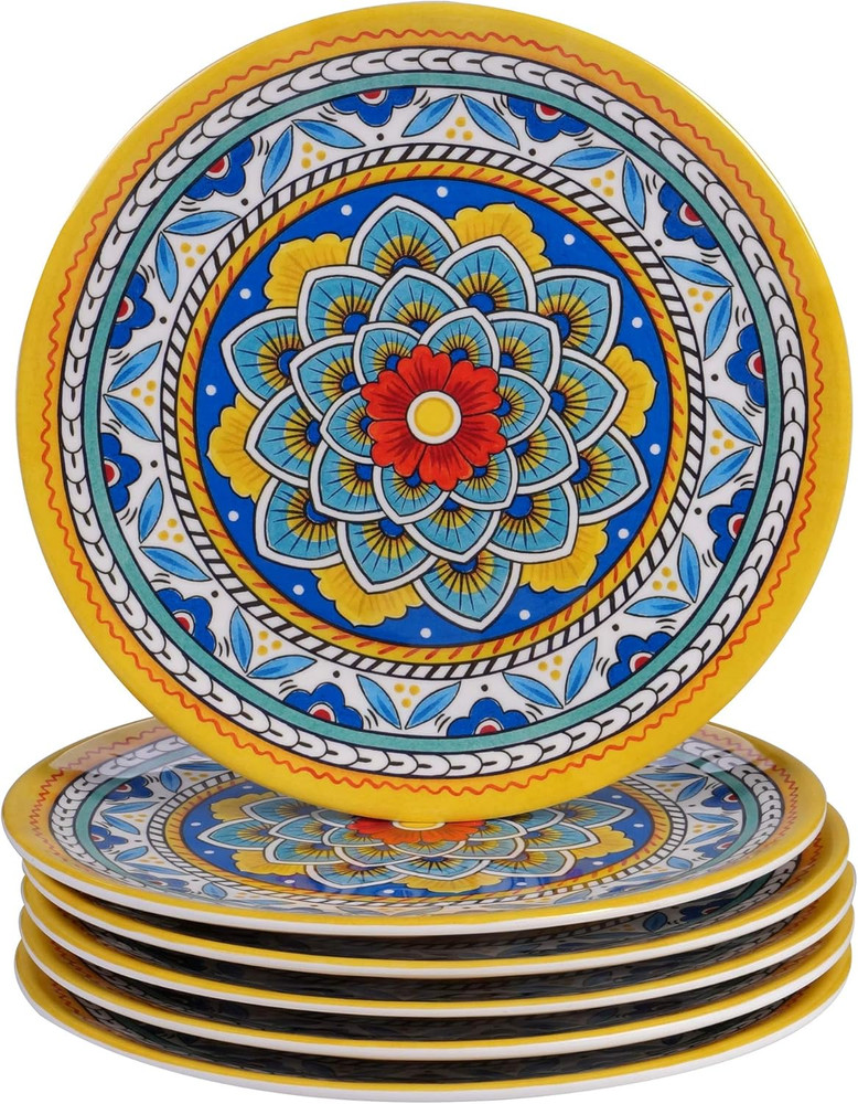 Portofino 12 Piece Melamine Dinnerware Set, Service for 4, Multi Colored