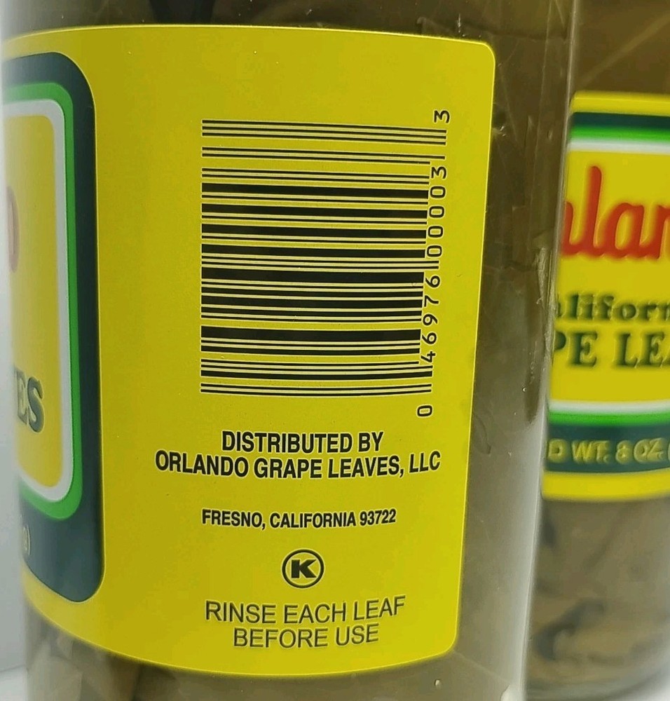 Orlando California Grape Leaves, 8 oz Jars (2 Pack)