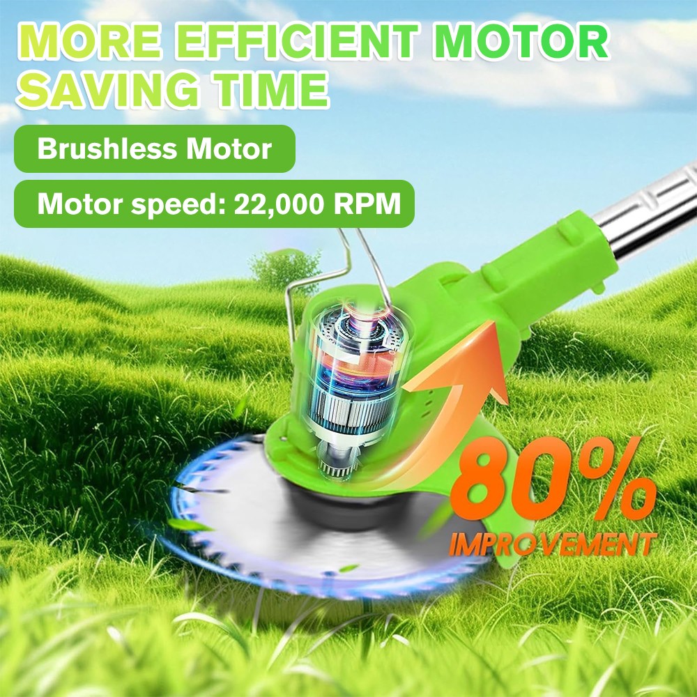 Cordless Electric Weed Lawn Eater Edger Yard Grass String Trimmer Cutter Mower
