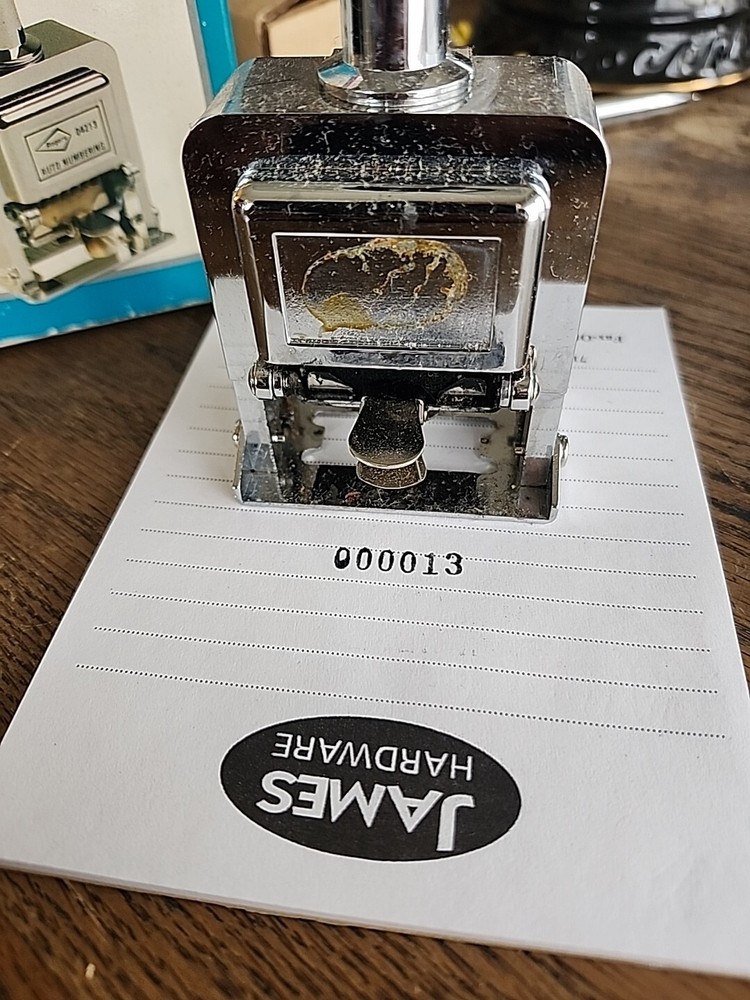 Rogers Automatic Numbering Machine Number Stamp Chrome 04213
