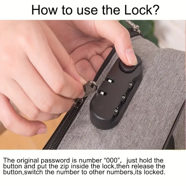 DocSafe Document Bag with Lock, 3-Layer File Organizer