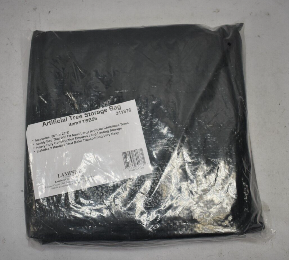 Laminet Artificial Tree Storage Bag 56" L x 28" D TSB56 311876 Black Container