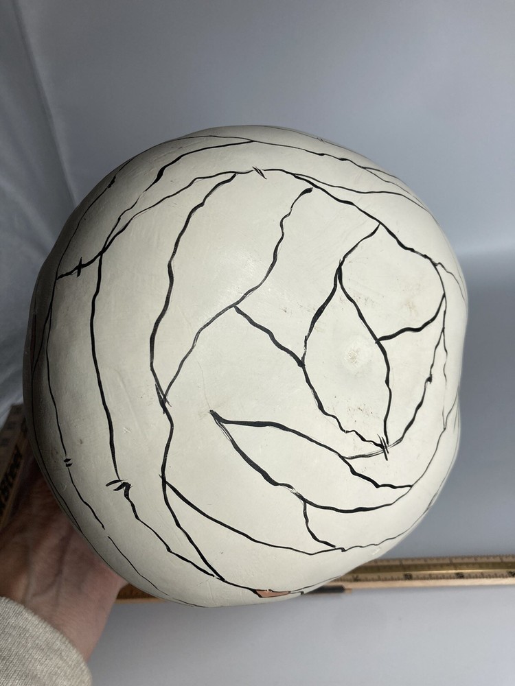 Halloween Painted Gourd Mummy Adorable Missing Nose