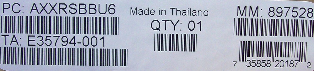 Intel AXXRSBBU6 RAID Smart Battery New Brown Box