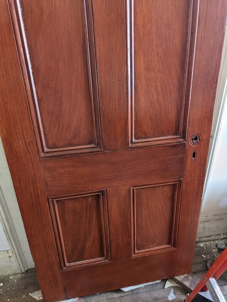 Antique Four-Panel Wood Door
