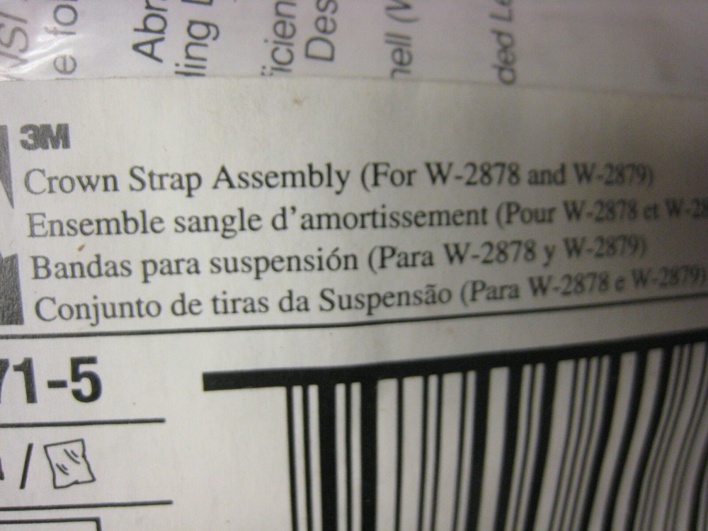 3M CROWN STRAP ASSEMBLY # W-2871-5 Pack has 5 inside it